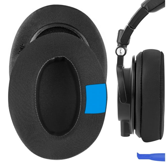 Geekria Sport Extra Thick Cooling-Gel Replacement Ear Pads for Audio-Technica ATH-M50X, M50XBT, M50, M50xBT2, ATH-M40X, M30, M20, M10 Headphones, Repair Parts (Black)