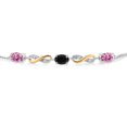 thumbnail image 2 of Gem Stone King 925 Silver and 10K Yellow Gold Bracelet for Women Pink Moissanite Onyx (1.35 Cttw), 2 of 3