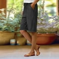thumbnail image 5 of Hueook Fall Shorts Women Capri Elastic Waist Sports Casual Pants with Side Pockets Half Shorts Pants Black 4X, 5 of 9