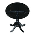 thumbnail image 3 of International Concepts 42" Round Solid Wood Black Dual Drop Leaf Pedestal Counter Height Table, 3 of 8
