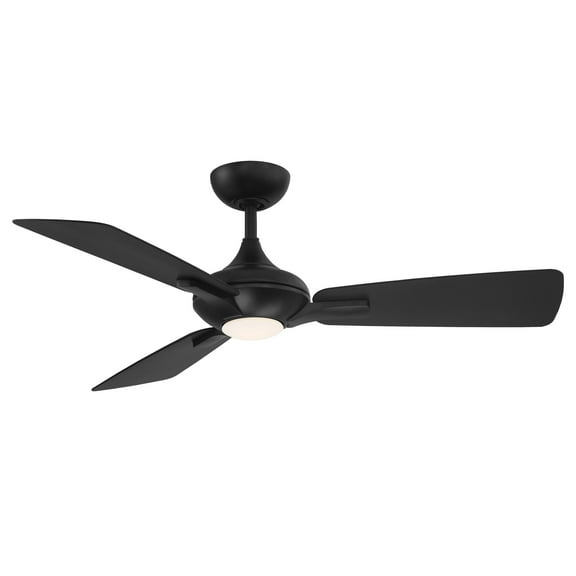 Mykonos Indoor and Outdoor 3-Blade Smart Ceiling Fan 52in Matte Black with 3000K LED Light Kit and Remote Control