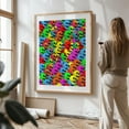 thumbnail image 2 of Vibrant skull pattern - Illustration Skull Psychedelic Pop Art Modern Art Pattern Surrealism Oak Framed Wall Art Print 18 x 24 inches, 2 of 15