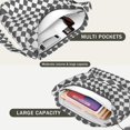thumbnail image 3 of Retro Checkerboard Crossbody Bag - Rustic Plaid Lightweight Daily Carry Purse for Young Women, 3 of 5