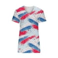 thumbnail image 4 of Dyegold Summer Tops for Women 2023, Plus Size Patriotic Tops for Women American Flag 4th July Blouses Loose Fitting T-Shirts Short Sleeve V-Neck ​Tunic Top, 4 of 5