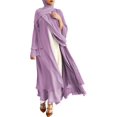 thumbnail image 1 of Abayas Robe Musulmane pour Femmes à Manches Longues Abaya Islamique Aïd Dubaï Caftan Robes Moyen-Orient Robe de Prière Robe en Mousseline, 1 of 7