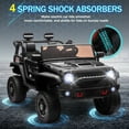 thumbnail image 2 of Xuanlur 24V 2 Seater Ride on Toys for Kids, Kids Ride on Truck with Remote Control, 20.28" Wide Seat, Powerful 400W Motor, Bluetooth, MP3, 2 Seat Belts, Lights (Black), 2 of 8