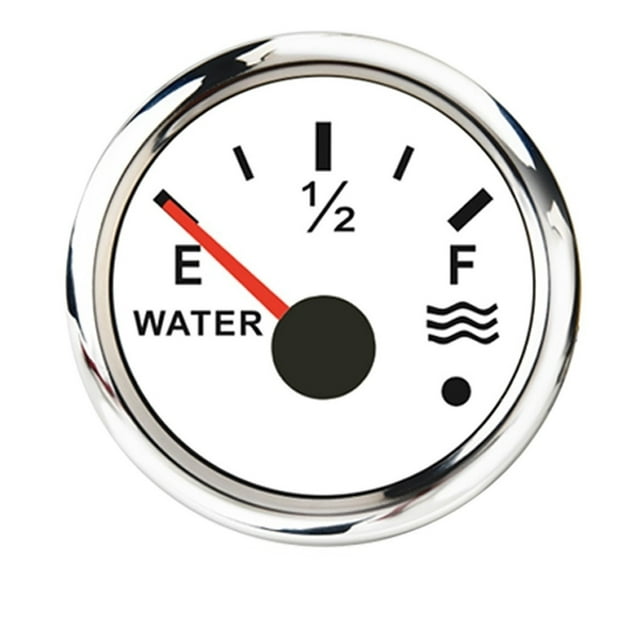 Waterproof 52mm Fuel Level Gauge 0-190/240-33ohm With Low Warning Light For Cat Boat Fuel Indicator Water Level Meter Red LED ,Suits Most Tanks