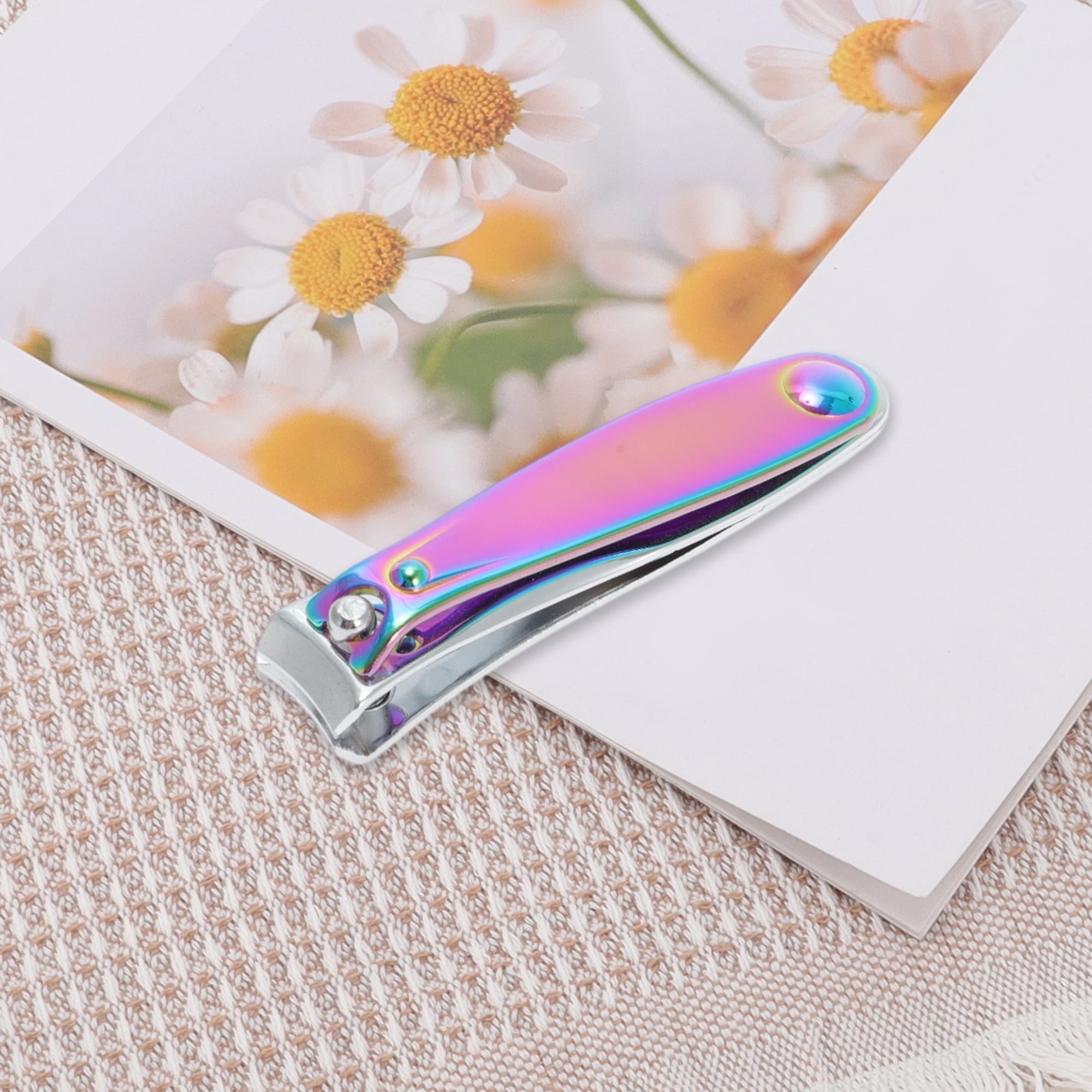 Unique Bargains 1pc Portable Durable Carbon Steel Nail Clippers 2.36" Length Purple Small