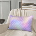 thumbnail image 5 of Sikiie Fish Scale1 Print Plush Pillow Cover, Wrinkle-proof and Stain-resistant Pillow Protector without Pillow Core, Home Decoration-16"x24", 5 of 6