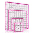 thumbnail image 4 of 6 Pieces Acrylic Quilting Rulers Square Fabric Cutting Ruler with Clear Mark Quilting Ruler Ironing Ruler for Craft, 4 of 6