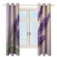 thumbnail image 3 of Lavender Flower Curtains Aesthetic Envrionmental Friendly Picture, Living Room Bedroom Window Drapes 2 Panel Set, 3 of 5