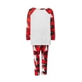 thumbnail image 4 of DuAnyozu Christmas Pajamas for Family, Matching Family Christmas PJs Sets Blue Elk Tree Printed Top Sleepwear, 4 of 10