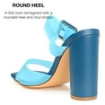 thumbnail image 4 of Journee Collection Womens Luca Tru Comfort Foam Open Square Toe Block Heel Sandals, 4 of 6