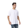 thumbnail image 5 of Zfeel Short Sleeve Crewneck T-Shirt, Men's 100% Cotton Super-Soft Blank Tee, White, XL, 5 of 6
