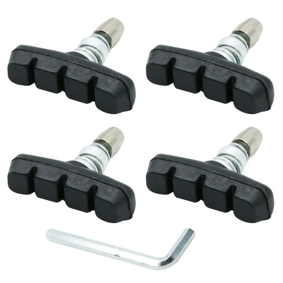 Anxingo 2 Pairs Bike V Brake Pads with Hex Nuts Hex Wrench for Mountain Bike  Road Bicycle MTB BMX