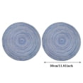 thumbnail image 3 of Pottery Chargers Pottery Charger Plates End Table round Dinning Table with 6 Placement Mats Dinning Table Set 2PCS Round Braided Placemats 12 Inch Table Mats For Dining Tables Washable Heat For Party, 3 of 4