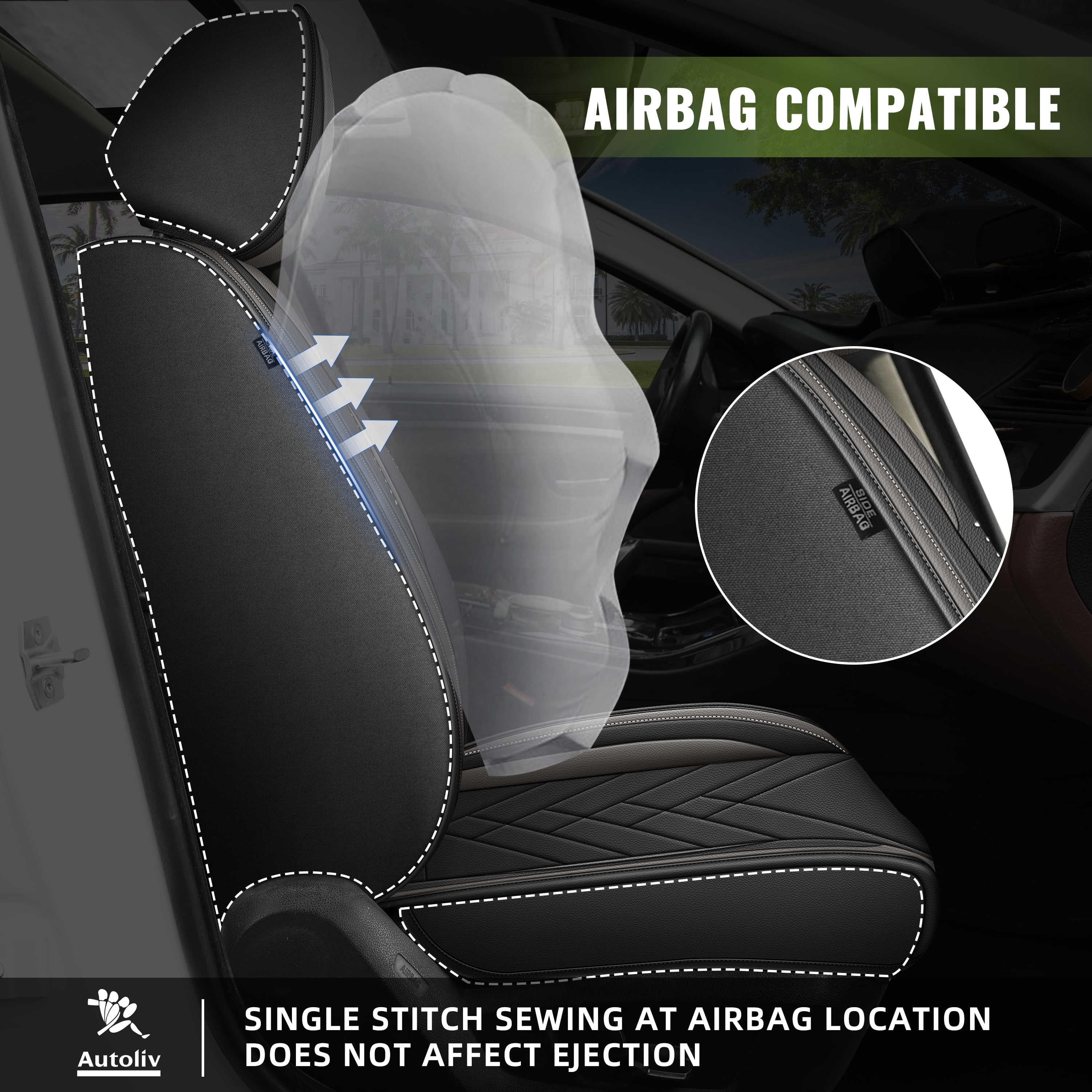 LAONNVIR Car Seat Covers Full Set Fit for Hyundai Tucson 2010-2024 2025 5 Seat Auto Interior Accessories,Leather Waterproof Car Seat Cushions Vehical Covers Grey,5 Seats