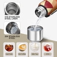 thumbnail image 3 of 20 Oz Orange Modern Art Geometric Coffee Tumbler Double Wall Insulated Stainless Steel Water Bottle | Metal Reusable Thermoses Flask with Cup Cap | Leak & Sweat Proof with Anti-Dust Lid, 3 of 7