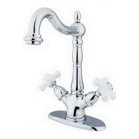 Elements Of Design Es149px Double Handle Vessel Sink Faucet - Nickel