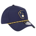 thumbnail image 3 of Men's New Era  Navy Milwaukee Brewers 39THIRTY A-Frame Perforated Flex Hat, 3 of 5