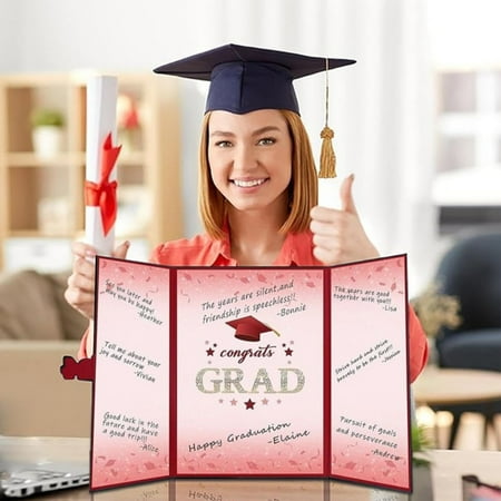 

AQITTI Household Goods 2024 Graduation Guest Book Alternative Blue Sliver Class Of 2024 Graduation Party Decorations Graduation Book for 2024 College High School Unique Graduation Gifts for