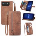 thumbnail image 3 of Étui pour Asus ROG Phone 6, Housse Portefeuille à Fermeture Éclair, Lanière, Bandoulière, Sangle de Cou, Compatible avec Étui Asus ROG Phone 6, 3 of 5