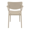 thumbnail image 5 of Compamia Loft Indoor Outdoor Dining Arm Chair in Taupe, 5 of 7