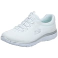 thumbnail image 4 of Zapatillas Skechers Summits de espuma viscoelástica para mujer, color blanco/plateado, talla 8US, 4 of 9