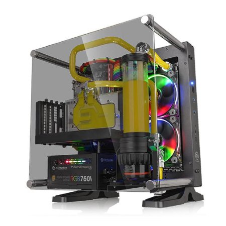 Thermaltake Core P1 Open Frame Clear Tempered Glass mini ITX Small Computer Chassis - (Best Mini Itx Case 2019)