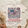 thumbnail image 2 of USA 250 Years Shirt, 4th of July Shirt, 250 Years of Freedom Shirt, Patriotic Floral USA Flag Tee, 1776 2026, America 250, Independence Day, 2 of 5