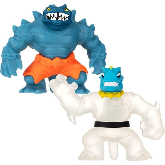 Heroes of Goo Jit Zu Glowshifters S8 Ultraglow Tyro Vs Shadowclaw Rockjaw