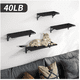 thumbnail image 3 of Set 4 Repisas  Bloosom Flotante Madera Minimalista Muebles Hogar Decorar Negro, 3 of 4