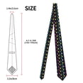 thumbnail image 2 of Fuzoiu Colorful Ping Pong Rackets Print Men's Necktie,Business Necktie,Mens Ties for Business Wedding Graduation, 2 of 7