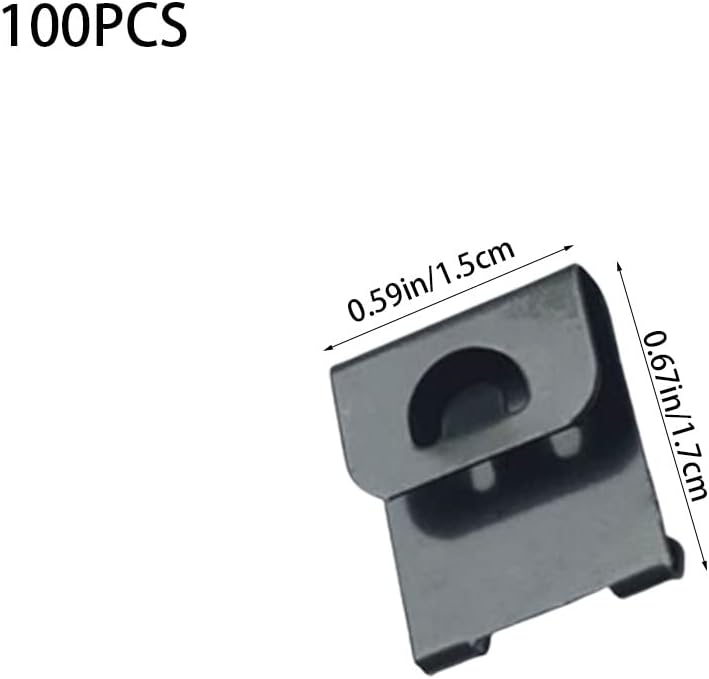 MKEUDQ-100 Pack Photo Frame Hanging Clip S Hook Back Plate Photo Wall Hanger Stencil Plate Hook Sturdy Serrated Clip for Frames and Paintings
