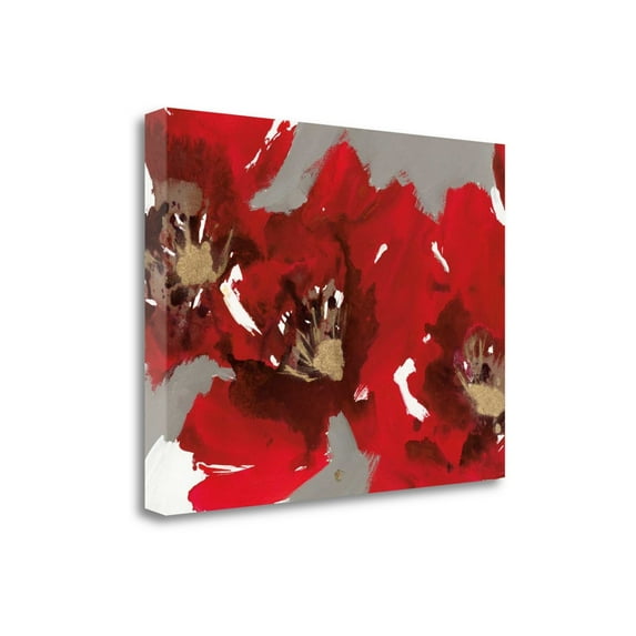 Tangletown Fine Art Red Poppy Forest I By Natasha Barnes, Gallery Wrap Canvas