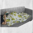 thumbnail image 6 of Modern Soft Flannel Fleece Throw Blanket, Lemon with Slices and Leaves Summer Season Fresh Fruit Watercolor, Cozy Plush for Indoor and Outdoor Use, 60" x 80", Yellow Hunter Green, by Ambesonne, 6 of 6