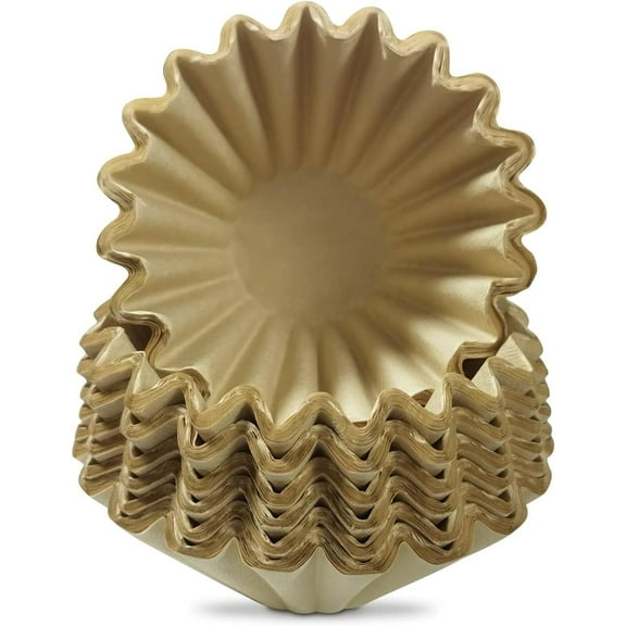 100 Pack 1-4 Cup Coffee Filters, Disposable Basket Coffee Filter for A Good Brew - Efficient and Convenient Small Coffee Filters 1 Cup - Eco-friendly and Biodegradable (Natural)