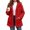 Wine Red, variant on Fleece Jacket for Women Hooded Sherpa Jacket Button Down Cable Knit Long Sleeve Fall Winter Warm Coat with Pockets