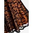 thumbnail image 4 of Rosegal Women's Plus Size Bats Pattern Lace Overlay Knot Halloween Fit and Flare Dress, 4 of 5