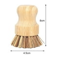 thumbnail image 4 of leaveforme Bamboo Dish Scrub Brushes, Kitchen Wooden Cleaning Scrubbers for Washing Cast Iron Pan/Pot, Natural Sisal Bristles, 4 of 8