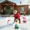 thumbnail image 3 of Large Inflatable Christmas Ball 22x20 Inches - Jumbo Outdoor Yard Decor, Giant Clear PVC Holiday Ball for Lawn Garden, Big Festive Party Decoration, Extra Thick Air-Filled Sphere, 3 of 7