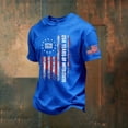 thumbnail image 2 of WAYUTE 250 Anniversary USA Shirt for Man National Flag Crewneck Tee with Texture Print Casual Blend Top Independence Day T Shirt, 2 of 3