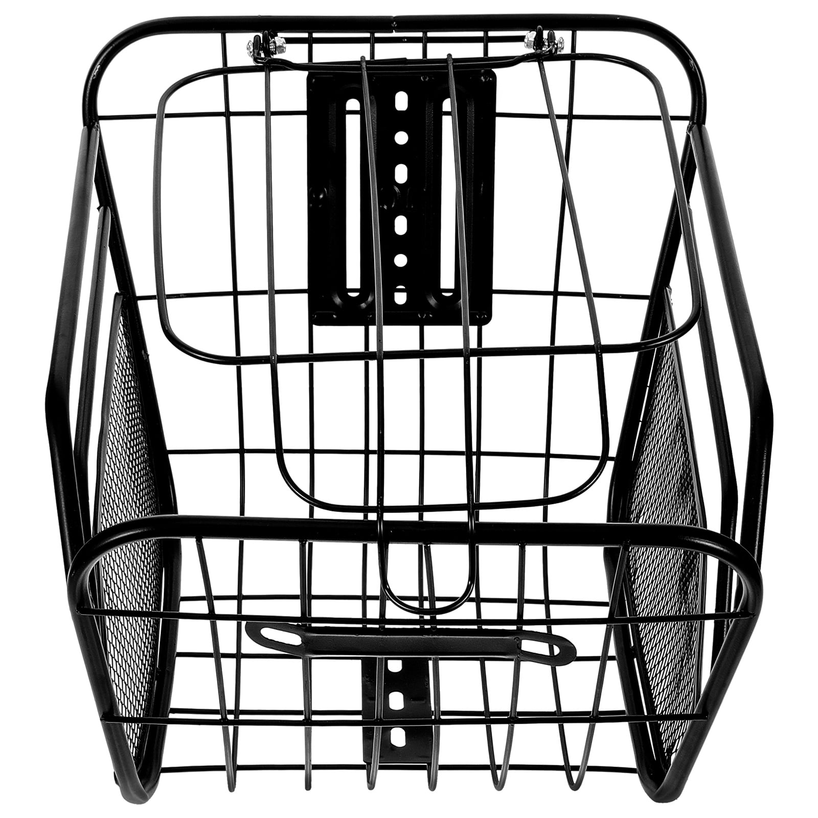 RENACLIPY Black Metal Bike Front Basket, Scratch-Resistant with Pre-Drilled Holes for Quick and Easy Installation