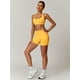 thumbnail image 4 of Set de entrenamiento ABOCIW para mujer, sujetador deportivo halter, pantalones cortos, 4 of 7