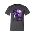 thumbnail image 2 of Wild Bobby, Fantasy Wolf Howling at The Full Moon Animal Lover Men's Graphic T-Shirt, Heather Black, 4XL, 2 of 3