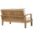 thumbnail image 5 of Modway Marina Causeuse Moderne en Bois pour Patio en Teck, Naturel/blanc, 5 of 5