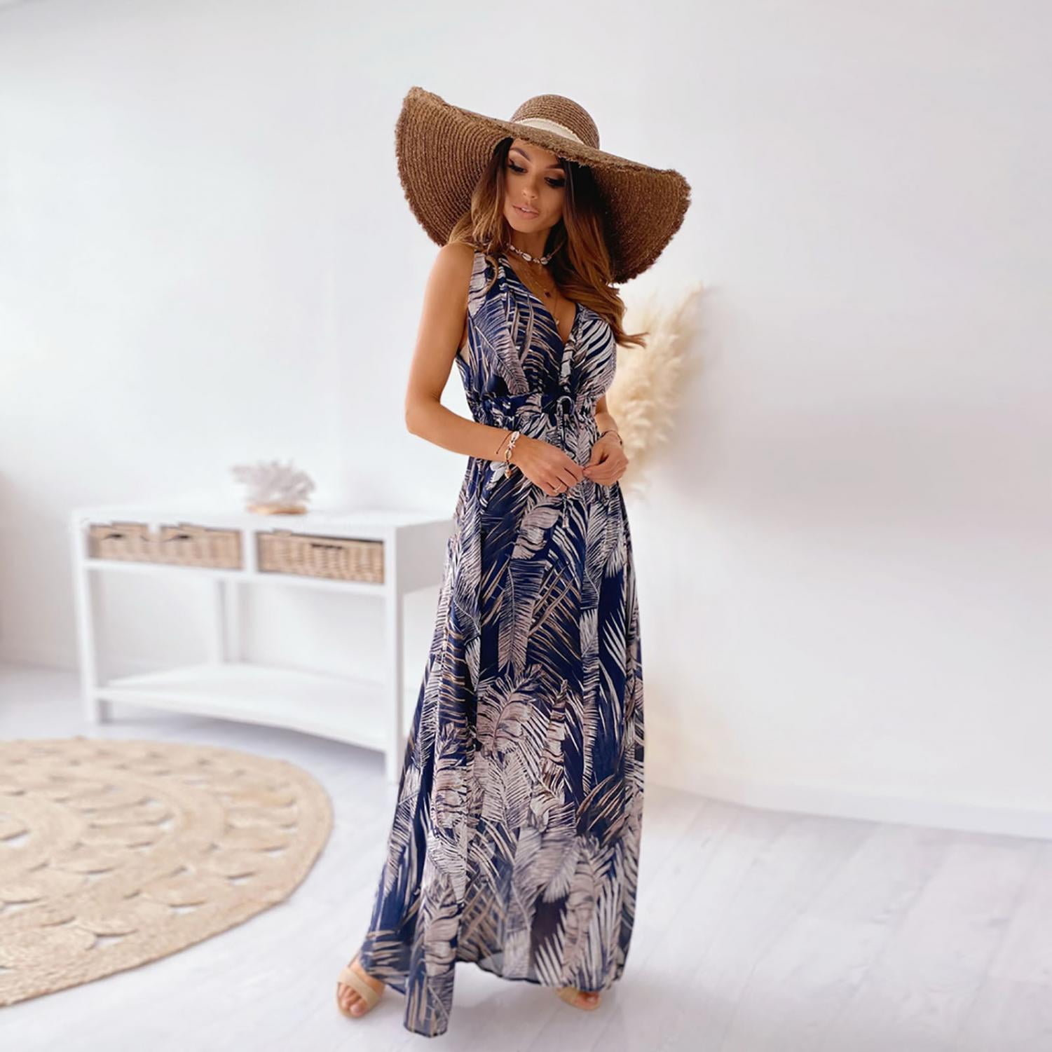 white beach dress nearby Chateau White Ruffle Maxi Dress - XL Size - Women's Dresses main image 0