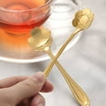 thumbnail image 4 of Juego de 8 cucharas de café con forma de flor, de acero inoxidable, para postre, azúcar, vajilla, cocina, cafetería o bar, 4 of 4