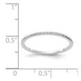 thumbnail image 4 of Real 14kt White Gold 1.2mm Twisted Wire Pattern Stackable Band Size: 6; for Adults and Teens; for Women and Men, 4 of 4