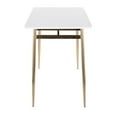 thumbnail image 6 of LumiSource Gold Metal, White Wood Marcel Counter Table, 6 of 6